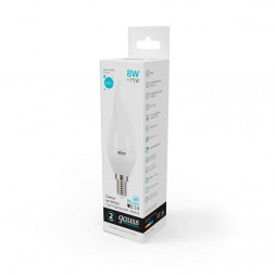 Лампа светодиодная Gauss E14 8W 4100K матовая 34128