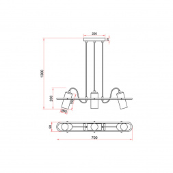 Подвесной светильник Vele Luce Pacifico VL5804P03