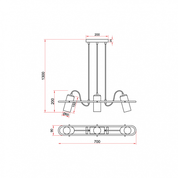 Подвесной светильник Vele Luce Pacifico VL5804P03