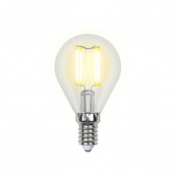 Лампа светодиодная филаментная Uniel E14 7,5W 4000K прозрачная LED-G45-7,5W/NW/E14/CL GLA01TR UL-00003254