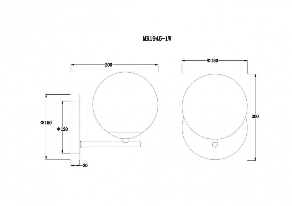 Бра MyFar Aerton MR1945-1W