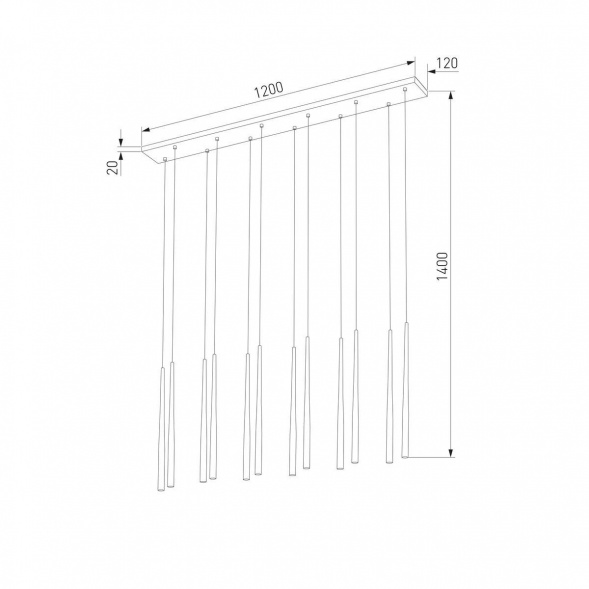 Подвесная люстра TK Lighting 10111 Piano