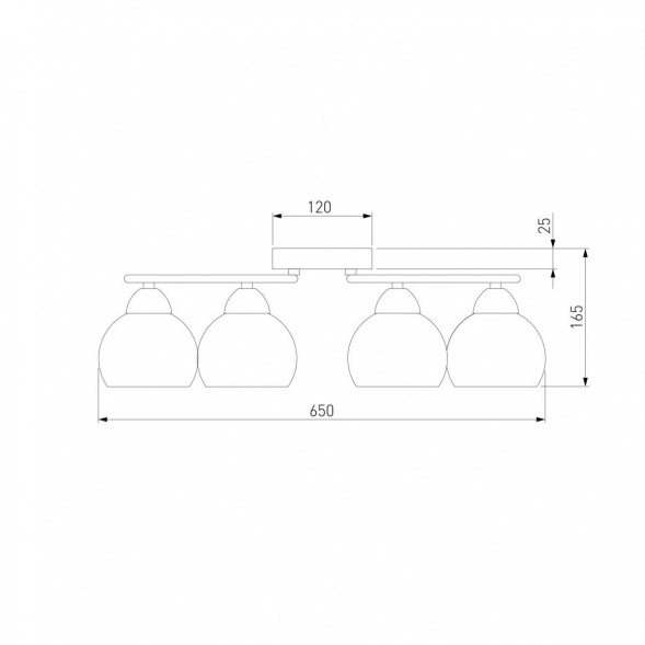 Потолочная люстра Eurosvet 30144/4 античная бронза
