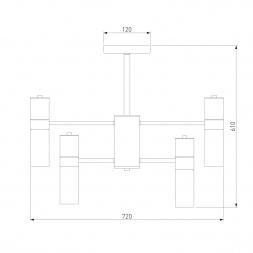 Подвесная люстра Eurosvet Tesoro 70125/8 черный