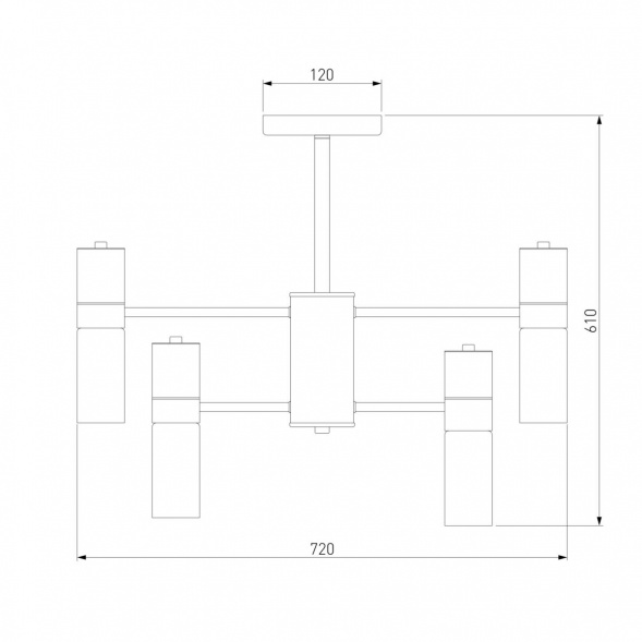 Подвесная люстра Eurosvet Tesoro 70125/8 черный