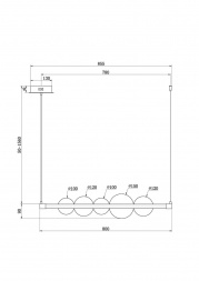 Подвесной светодиодный светильник Freya Glaze FR5396PL-L11BS