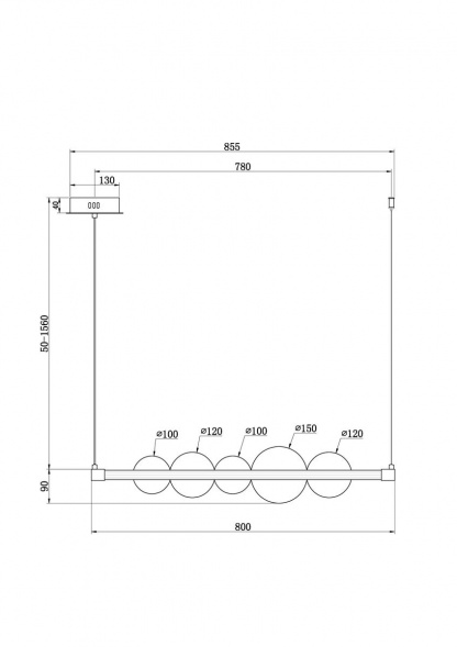 Подвесной светодиодный светильник Freya Glaze FR5396PL-L11BS