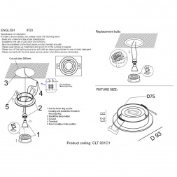 Встраиваемый светильник Crystal Lux CLT 001С1 WH