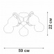 Потолочная люстра Vitaluce V3948-1/5PL