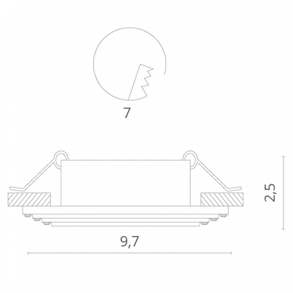 Встраиваемый светильник Divinare Giorgetta 1769/03 PL-1