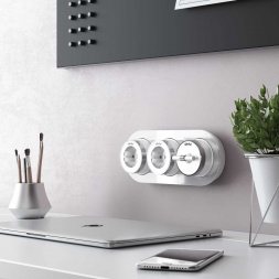 Выключатель двухклавишный на 4 положения Werkel Vintage белый матовый/хром W5822050 4690389183157