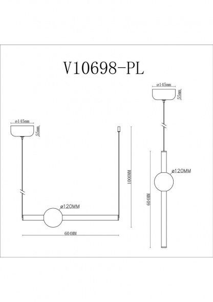 Подвесной светодиодный светильник Moderli Eclipse V10698-PL