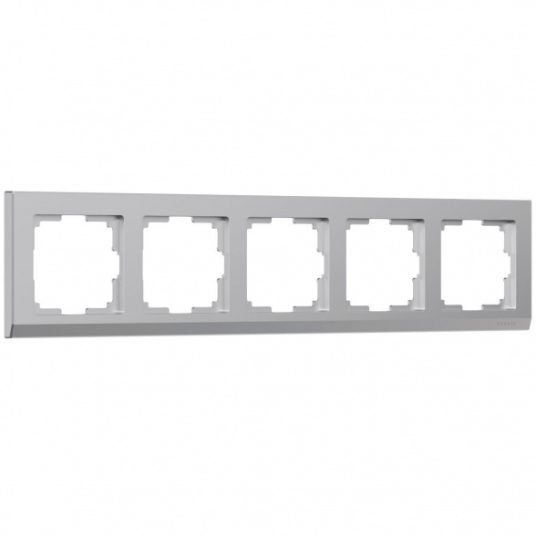 Рамка Werkel Stark на 5 постов серебряный W0051806 4690389161940