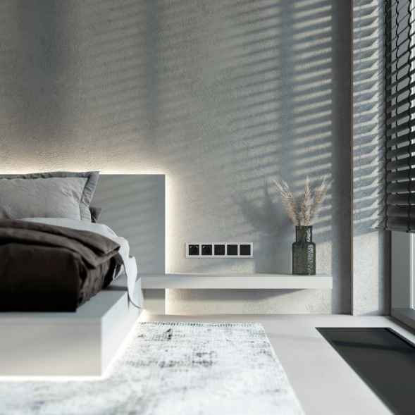 Рамка Werkel Stark на 5 постов серебряный W0051806 4690389161940