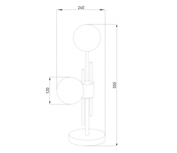 Настольная лампа Eurosvet Volver 01383/2 черный