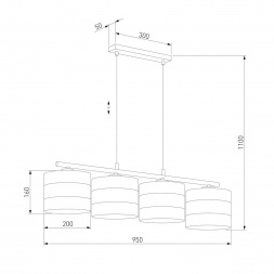 Подвесная люстра TK Lighting 3224 Tago White
