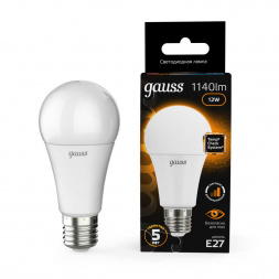 Лампа светодиодная Gauss E27 12W 3000K матовая 102502112