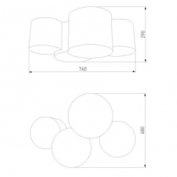 Потолочный светильник TK Lighting 6592 Mona Nature
