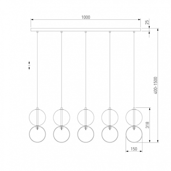 Подвесной светильник Eurosvet Selisa 50092/5