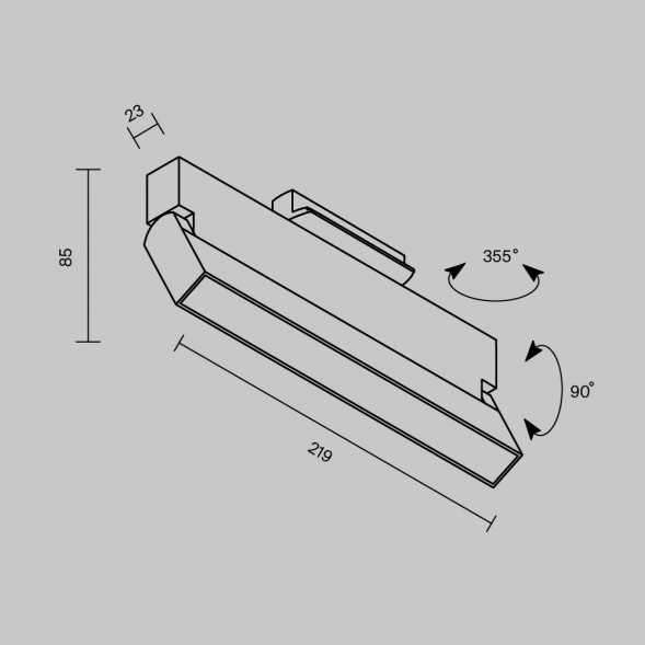 Трековый светильник Maytoni Technical TR223-1-12WCCT-W-W