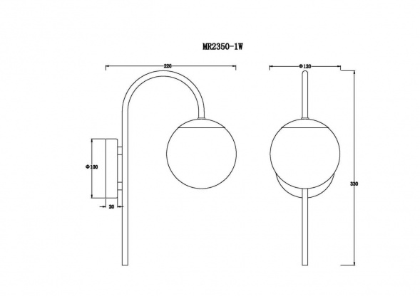 Бра MyFar Cassia MR2350-1W