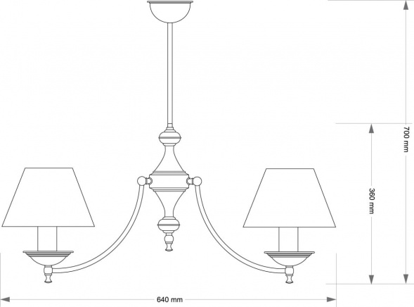 Подвесной светильник KUTEK San Marino Aba?ur SAN-ZW-2(P/A)CR