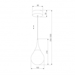 Подвесной светодиодный светильник Eurosvet Adour 50256/1 LED дымчатый