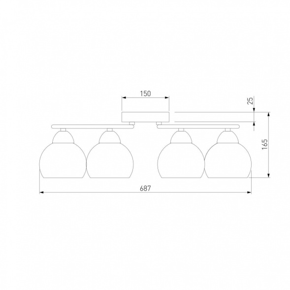 Потолочная люстра Eurosvet 30144/6 античная бронза