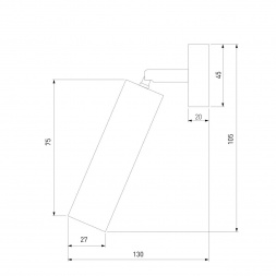 Светодиодный спот Eurosvet Pin 20133/1 LED черный
