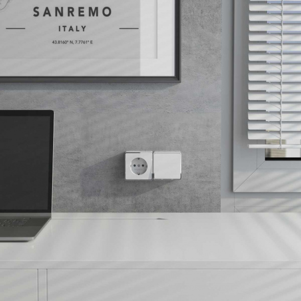 Выключатель одноклавишный проходной Werkel Gallant белый W5012001 4690389164057