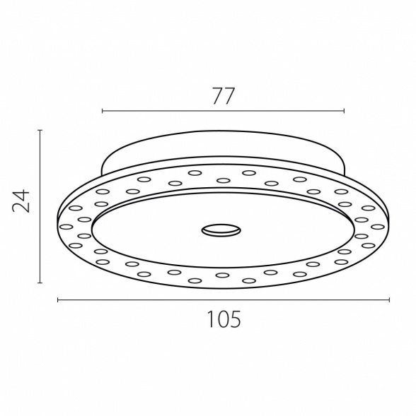 Рамка скрытого монтажа плоская д/светильников 0742х6 Spira Lightstar 074206-02