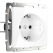 Розетка с заземлением и шторками Werkel белый W1171101 4690389155123
