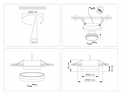 Светильник встраиваемый Ambrella Light TN5215