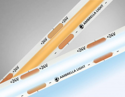 Светодиодная лента Ambrella Light 12W/m 480LED/m COB холодный белый 5M GS4703