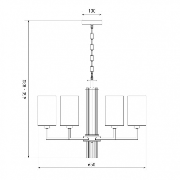 Подвесная люстра Eurosvet Soffio 60134/6 никель
