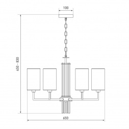 Подвесная люстра Eurosvet Soffio 60134/6 никель