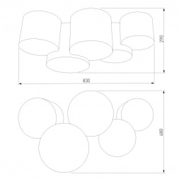 Потолочный светильник TK Lighting 6593 Mona Nature