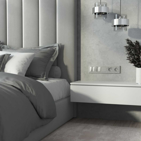 Набор клавиш Werkel Hammer для выключателя трехклавишного серебряный W1239006 4690389162671