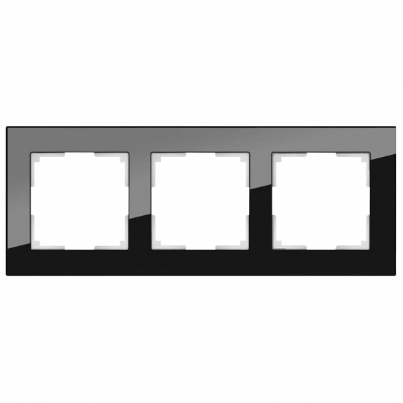 Рамка Werkel Favorit на 3 поста черный W0031108 4690389159787