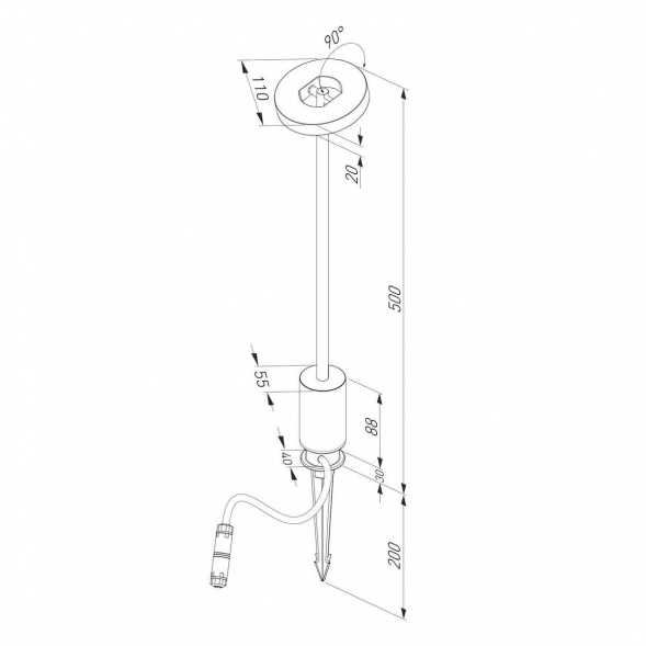 Ландшафтный светодиодный светильник Elektrostandard Verano 35185/S a068589