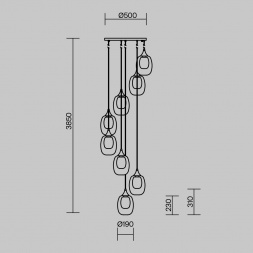Подвесной светильник Maytoni MOD016PL-08BS1