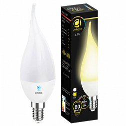 Лампа светодиодная Ambrella light E14 6W 3000K белая 205014