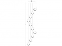 Подвесная светодиодная люстра Arte Lamp Montana A7777SP-10GO