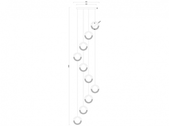 Подвесная светодиодная люстра Arte Lamp Montana A7777SP-10GO