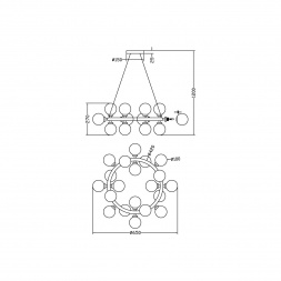 Подвесной светильник Vele Luce Orbita VL1704P20