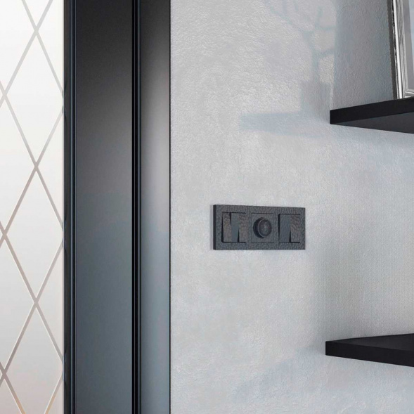 Набор клавиш Werkel Hammer для выключателя трехклавишного черный W1239008 4690389162688