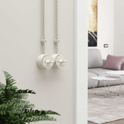 Выключатель двухклавишный на 4 положения Werkel Vintage слоновая кость матовый/хром W5822055 4690389183201