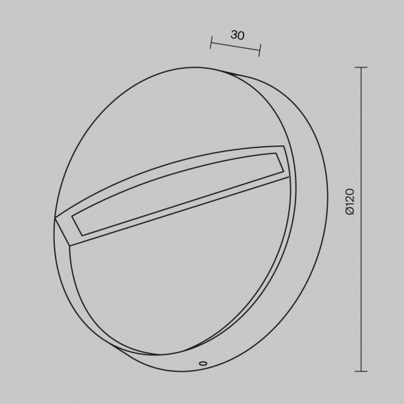 Уличный настенный светодиодный светильник Maytoni Mane O046SL-L3W3K