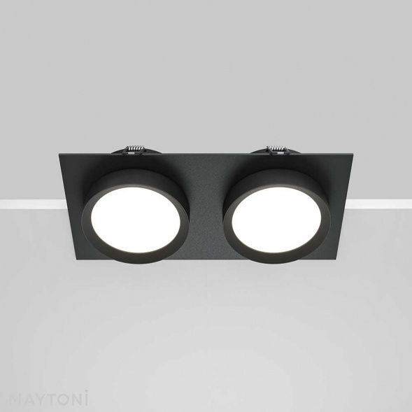 Встраиваемый светильник Maytoni Technical Hoop DL086-02-GX53-SQ-B