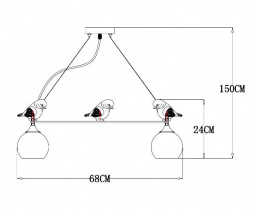 Подвесная люстра Arte Lamp Gemelli A2150SP-5WG